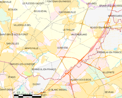 Map commune FR insee code 95277